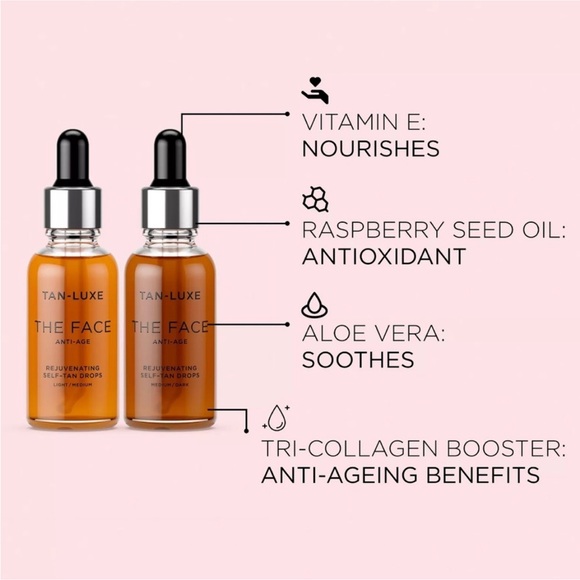 TAN-LUXE The Face - Illuminating Self-Tan Drops Medium/Dark - Picture 3 of 10